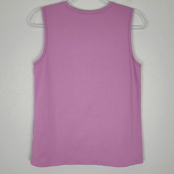 L.L. Bean Size M Supima Cotton Tank Top Lot Of 2 Bundle Pink Mauve Purple - Picture 8 of 11